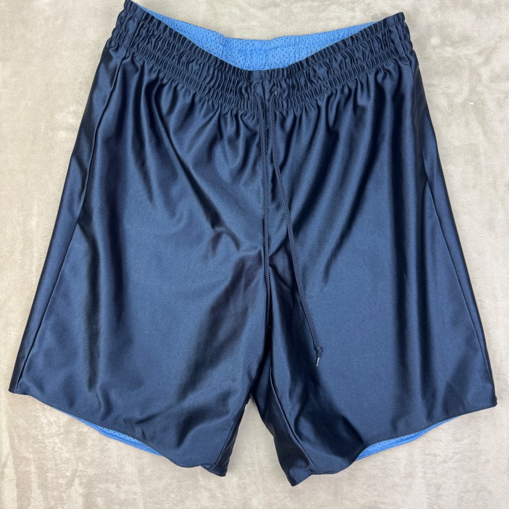 Vintage‎ 90s Foot Locker Shorts L Mens Reversible Shiny Dazzle Silky Baggy Gym